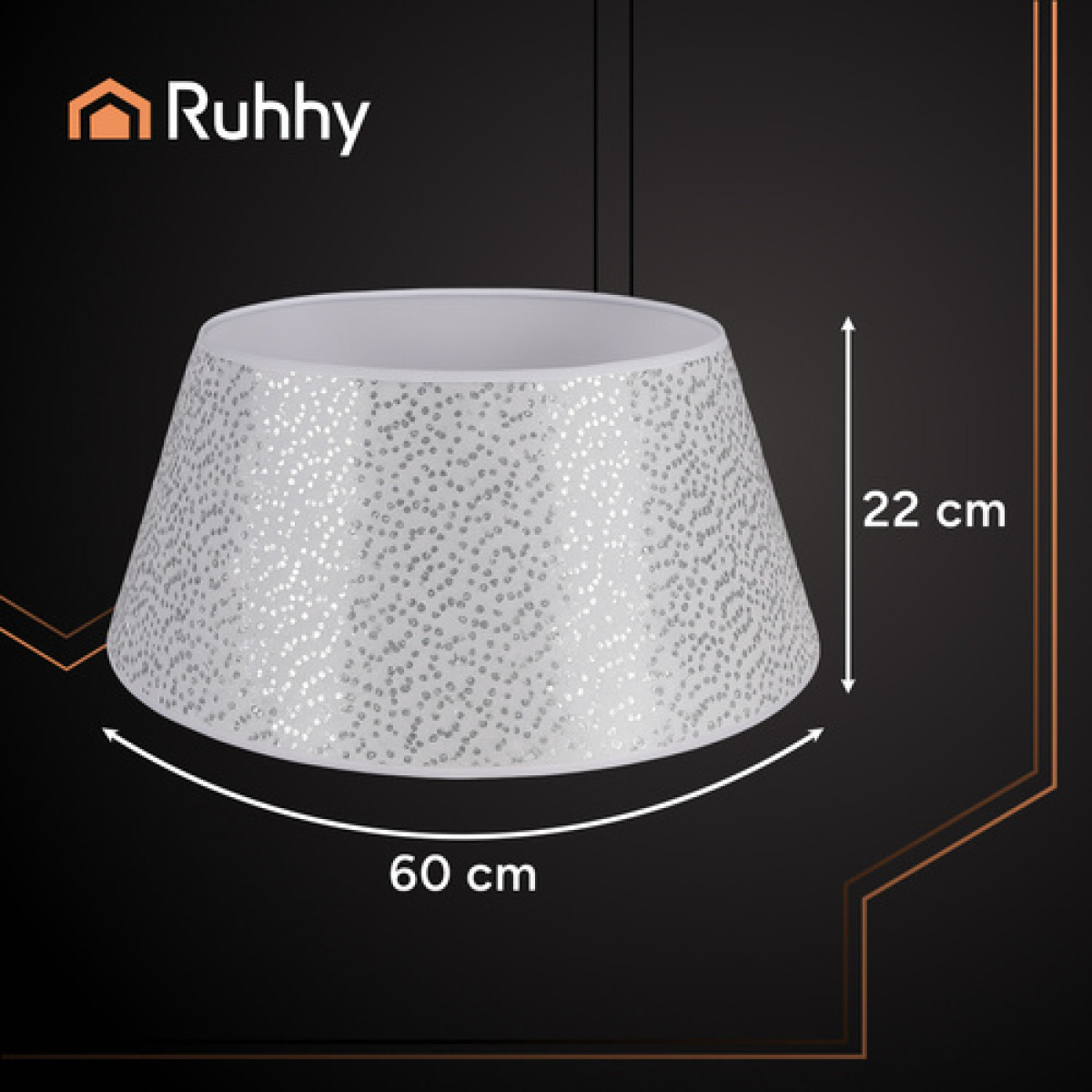 Koka aizsargs 60x22cm sudraba Ruhhy 25361