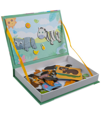 Magnētiskā izglītojošā Montessori puzle – Āfrikas dzīvnieki 3+