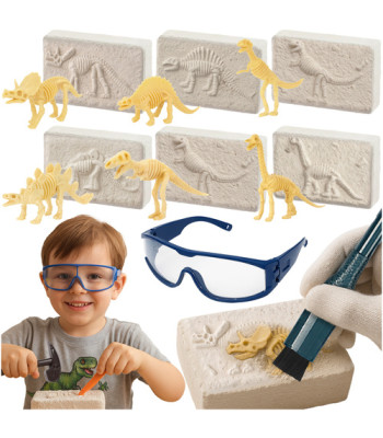 Dinozauru izrakumu komplekts Kruzzel – izglītojošs paleontologa komplekts 6w1