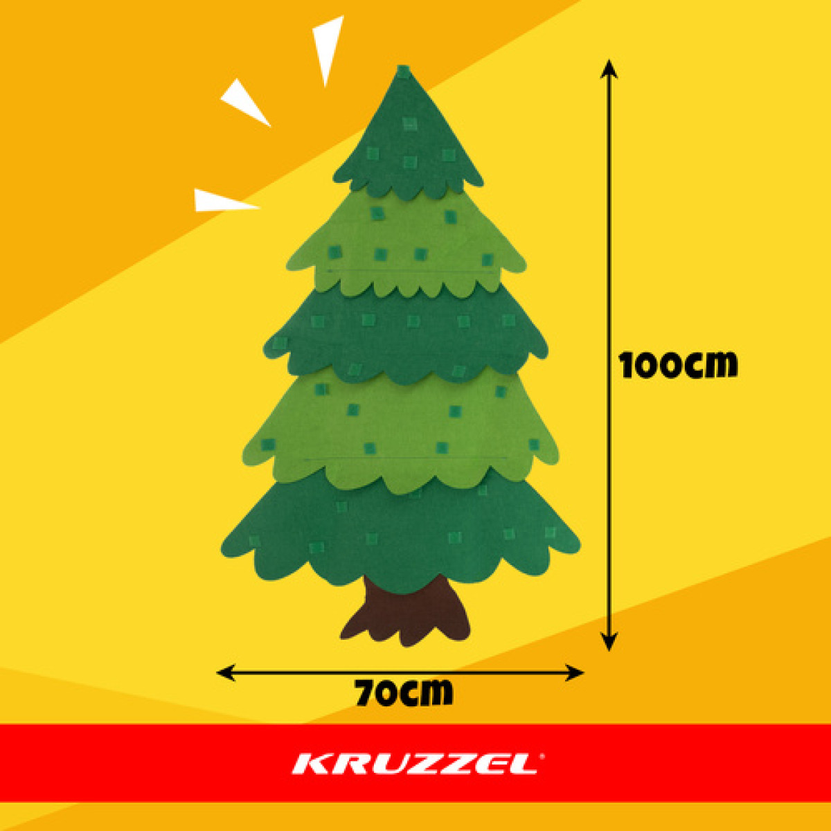 Filca eglīte ar LED Kruzzel 26548