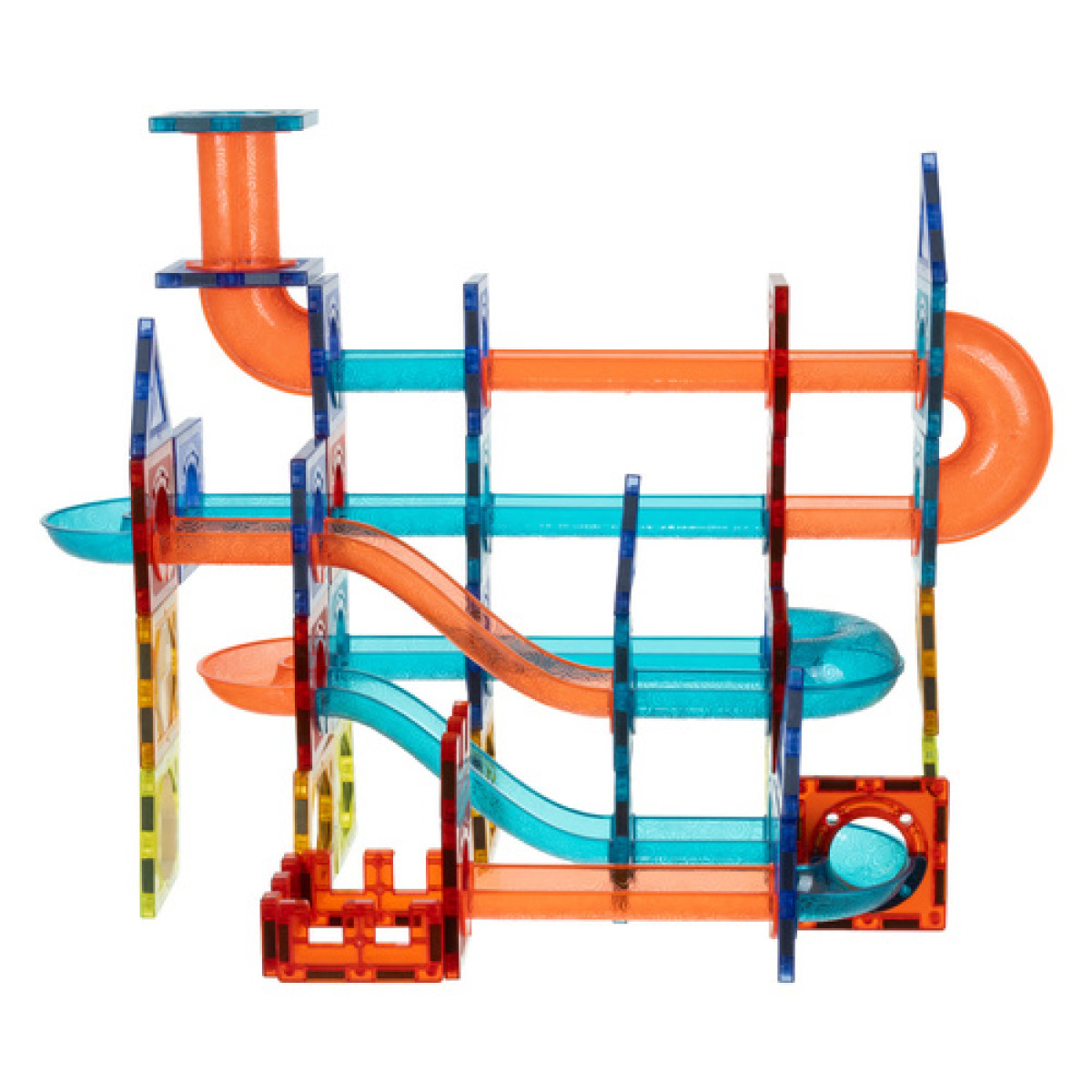 Magnētiskās klucīši - bumbiņu trase 96 gab.