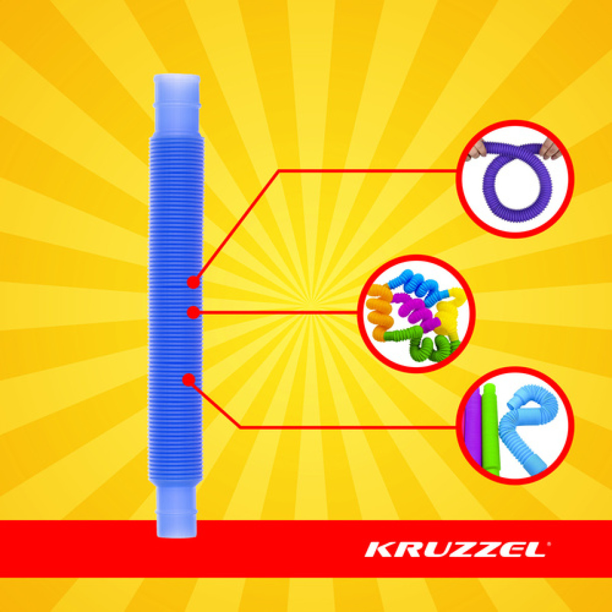 Sensorie caurulītes - 10 gab. Kruzzel 26693