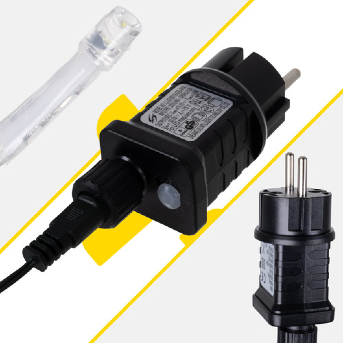 Āra gaismiņas 500 LED 22,5 m silts balts Izoxis 23223