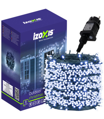 Āra LED virtene, auksti balta, IZOXIS 24899 500 LED 35m