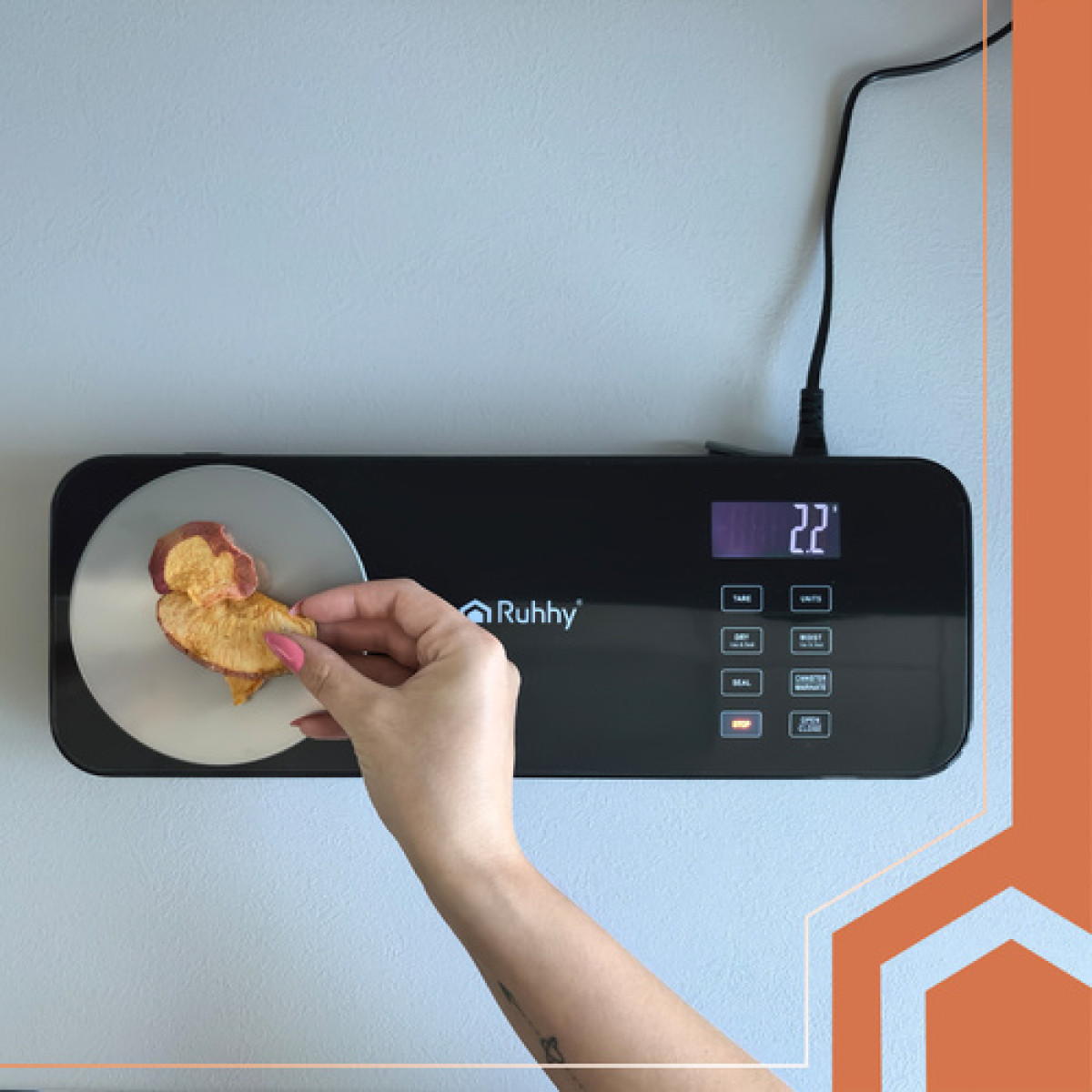 Vakuuma iepakotājs un svari Ruhhy 2-in-1 komplekts