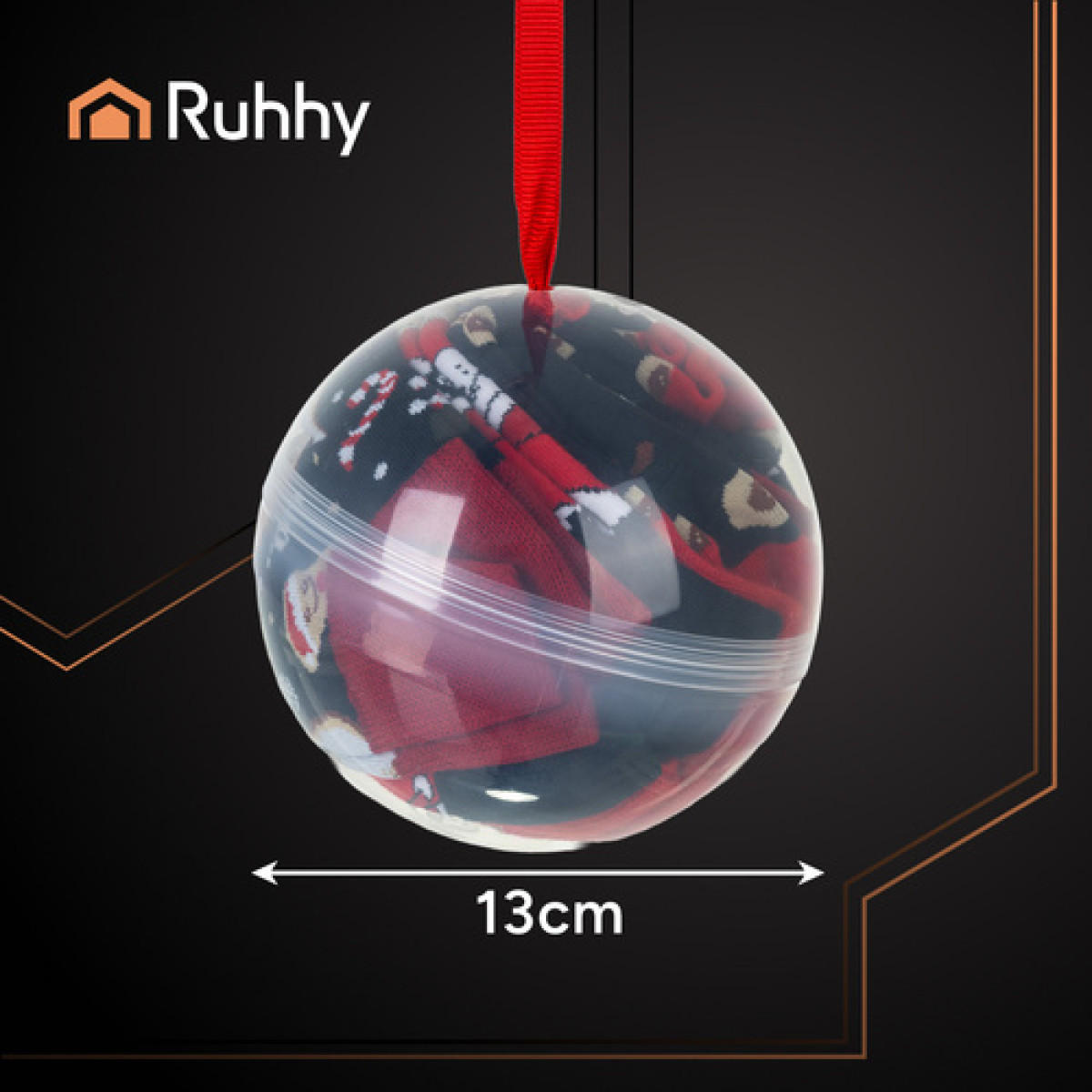 Kalėdinės kojinės - 3 vnt., dydžiai 38-43, Ruhhy 26438