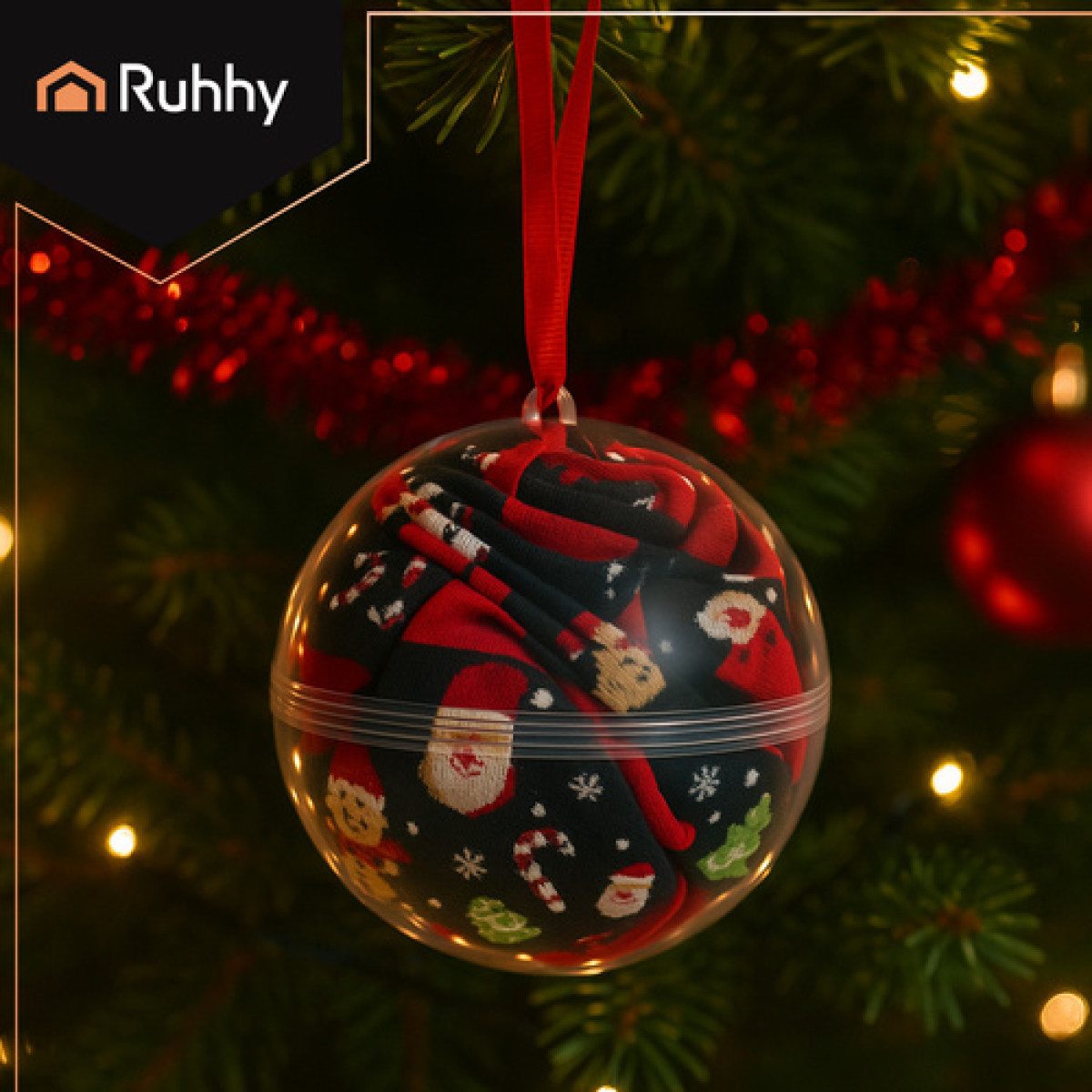 Kalėdinės kojinės - 3 vnt., dydžiai 38-43, Ruhhy 26438