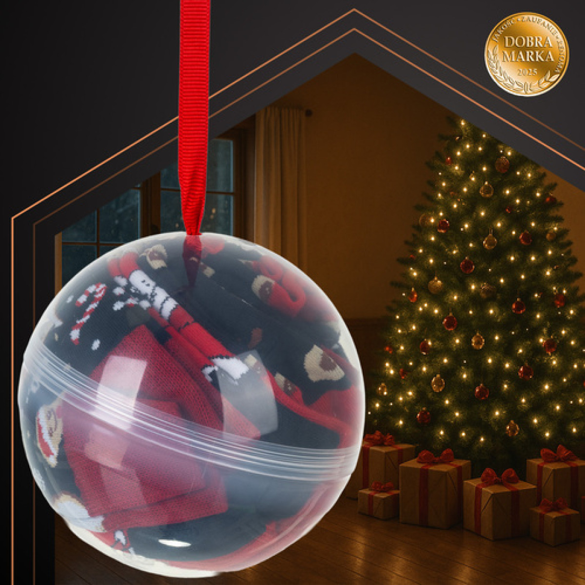 Kalėdinės kojinės - 3 vnt., dydžiai 38-43, Ruhhy 26438