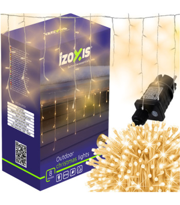 Āra LED lampiņas ar silti baltu gaismu, IZOXIS 26710 300LED 15m