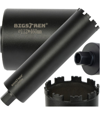 Dimanta kroņurbis betonam, gresam un akmenim Bigstren 1.1/4 UNC 112×460 mm 27083