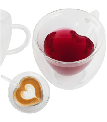 Termiskā glāze ar sirds formu Ruhhy 26906, 240 ml