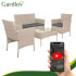 dārza mēbeļu komplekts no tehnorotanga Gardlov 26909 bēšā krāsā