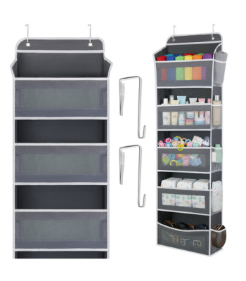 Pakarināms durvju organizators ar 5 plauktiem Ruhhy, 142 x 40 x 17 cm
