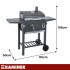 Kaminer dārza ogļu grils ar vāku 105x110x50 cm