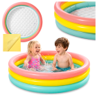 bērnu piepūšamais baseins intex 57412np 114 x 25 cm varavīksnes krāsās