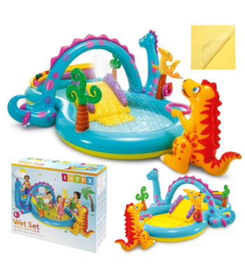 Ūdens rotaļu laukums Dinoland 302 x 229 x 112 cm INTEX 57135NP