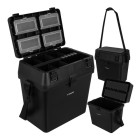 trizand makšķerēšanas kaste ar sēdekli un organizatoru 38x34x21 cm