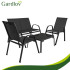 gardlov balkona mēbeļu komplekts 4 personām melns