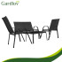 gardlov balkona mēbeļu komplekts 4 personām melns