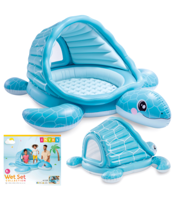 Piepūšams bērnu baseins – bruņurupucis ar nojumi, Turtle Cove Playland, 2+, INTEX 48677NP, 218 x 206 x 97 cm