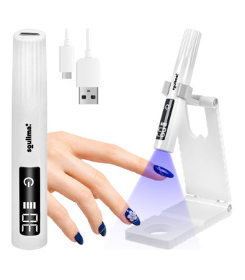 Pārnēsājama UV LED nagu lampa ar turētāju, LCD displeju un USB-C Soulima MINI 3W