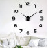 ruhhy diy 3d sienas pulkstenis melns 60-130 cm