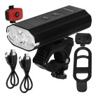 trizand led velosipēda lukturu komplekts 1300 lm ar aizmugurējo lukturi