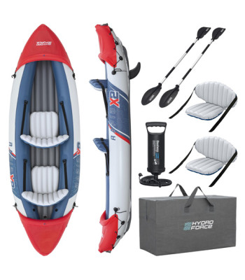 Piepūšama divvietīga tūristu kajaka ar airiem un pumpi, 321 x 100 cm, Bestway Hydro-Force Rapid X2