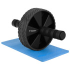 Vēdera preses trenažieris TRIZAND ABS Roller Wheel ar EVA ceļgalu paklājiņu, melns, 28 cm