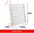 Bērnu grāmatu plaukts Kruzzel – 6 auduma plaukti, koks + audums 25809, 79 x 62,5 x 30 cm