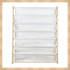 Bērnu grāmatu plaukts Kruzzel – 6 auduma plaukti, koks + audums 25809, 79 x 62,5 x 30 cm