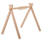 Koka izglītojošais statīvs KRUZZEL Baby Gym, 4 riņķīši, 0+, 64 x 43 x 52 cm