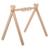 Koka izglītojošais statīvs KRUZZEL Baby Gym, 4 riņķīši, 0+, 64 x 43 x 52 cm