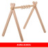 Koka izglītojošais statīvs KRUZZEL Baby Gym, 4 riņķīši, 0+, 64 x 43 x 52 cm