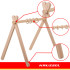 Koka izglītojošais statīvs KRUZZEL Baby Gym, 4 riņķīši, 0+, 64 x 43 x 52 cm