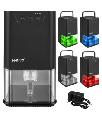 Gaisa sausinātājs – mitruma savācējs ar taimeri un LED apgaismojumu, 1400 ml, 380/24 h, 36 W, Zortiva Serivo