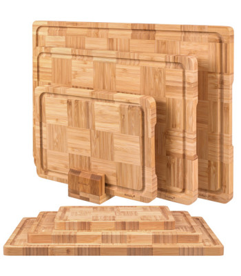 Bambusa griešanas dēļu komplekts Ruhhy, 3 gab., 43 x 30 x 1,75 cm, 35 x 25 x 1,75 cm, 25 x 18 x 1,75 cm