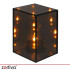 Spoguļlukturis LED 3D, dekoratīva laterna ar baterijām Zortiva 10 x 10 x 15 cm