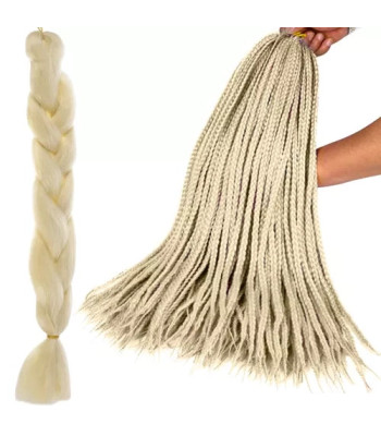 Sintētisko matu bize Soulima, gaiši blondā krāsā, 60 cm, 23556