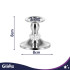 Sudraba metāla galda svečturi GLIMZ, 2 gab., 8 cm