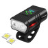 Velosipēda lukturu komplekts ar LED CREE T6, USB uzlādi un aizmugurējo lukturi, 4T6, 23677