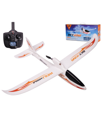 Attālināti vadāma lidmašīna WLTOYS Sky King F959S 2,4GHz oranža
