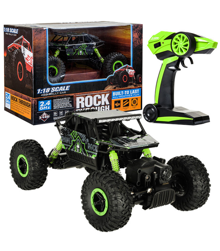 RC Rock Crawler 1:18 4WD Zaļš