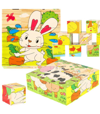 Mokomoji medinė 3D dėlionė - Ūkis