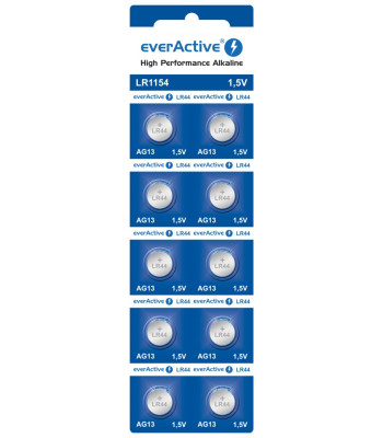 Alkaliskas Baterijas EverActive LR1154 LR44 AG13 - 10 Gab.