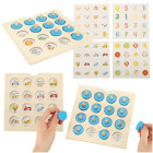 Koka Puzzle Galda Spēle Atmiņa + 4 Kartes