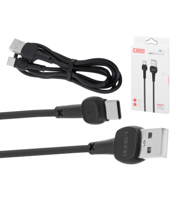 L – BRNO ātrais Type-C USB kabelis melns
