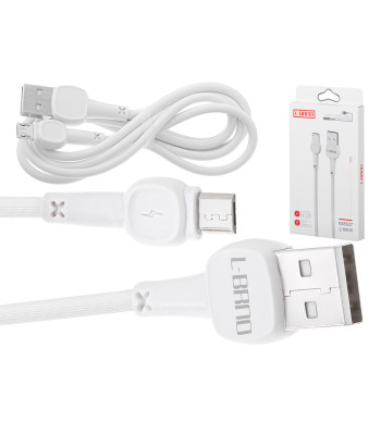 L – BRNO Ātra uzlādes Micro USB kabelis, balts