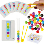 Izglītojošas puzles krāsainas montessori bumbiņas