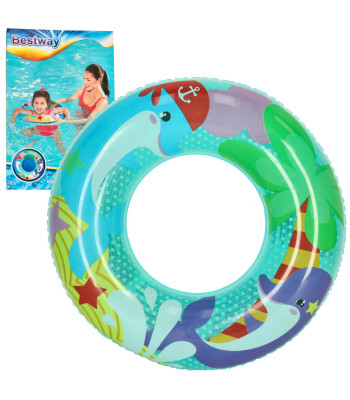 BESTWAY 36113 piepūšamais riņķis 51 cm ar delfīniem